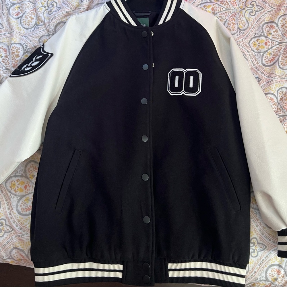 Black and White Varsity Jacket